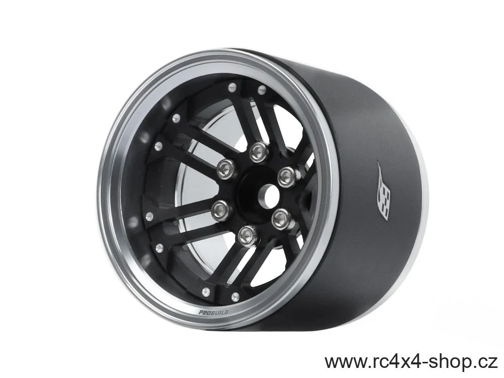 Boom Racing ProBuild™ 1.9" Extra Wide TWS Adjustable Beadlocks Platinová/Matně černá