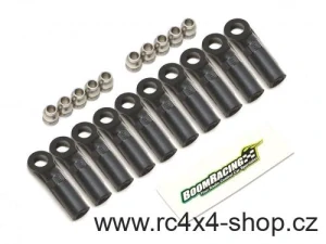 Čepy Boom Racing KUDU™, zahnuté vzhůru, 23,7mm dlouhé, závit M4, 10 ks