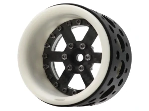ProBuild™ 2.2" Ultra Lightweight Extra Wide Performance CF6 Adjustable Offset Beadlock Wheels, White/Carbon, 1 pár