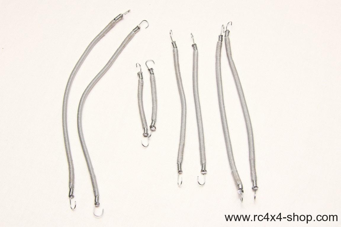 Sada gumicuků, světle šedá, 8ks