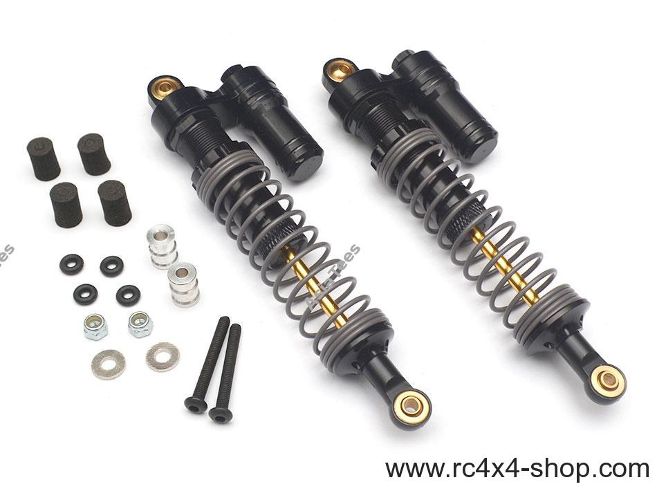 Boom Racing Boomerang™ Type E Aluminum Piggyback Shock Set 114mm 1 Pair Black [OFFICIAL RECON G6 SHOCKS] for Axial SCX10, 1 pár