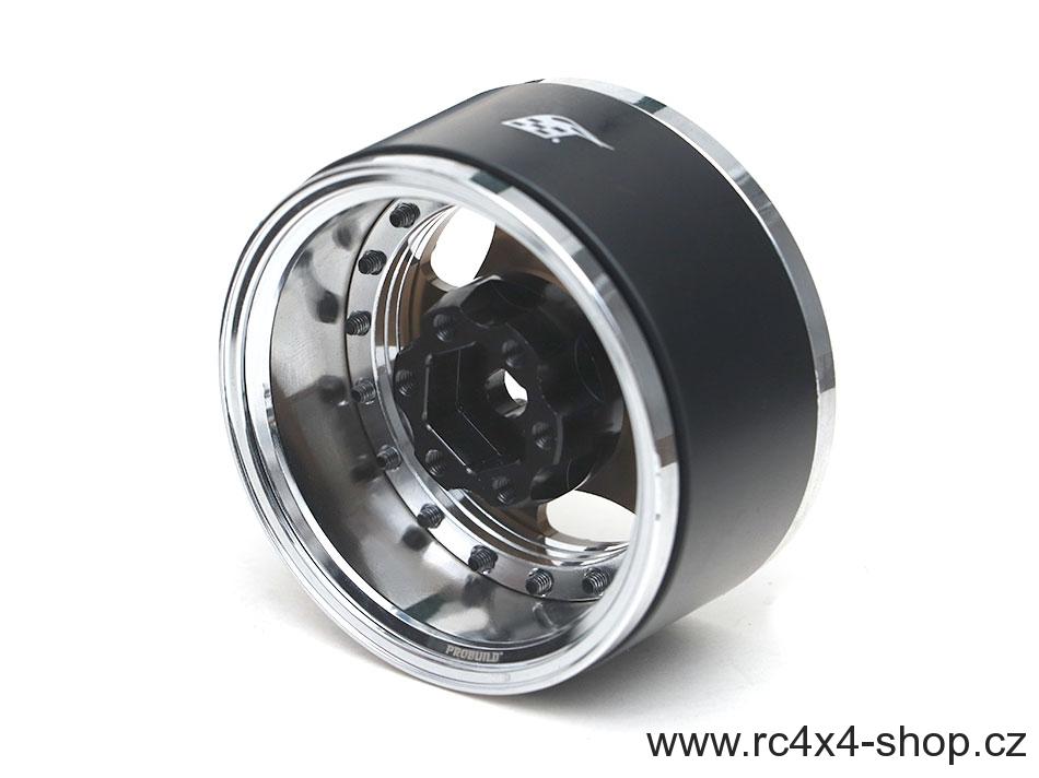 Boom Racing ProBuild™ 1.9" SV5 Adjustable Offset Aluminum Beadlock Wheels (2) Chrome/Bronze