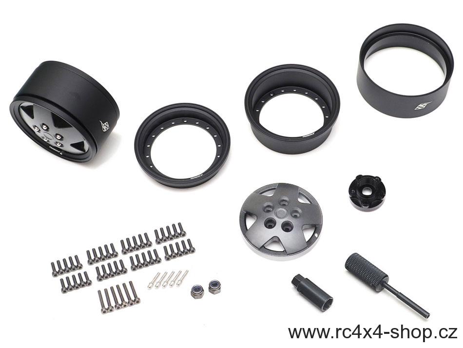 Boom Racing ProBuild™ 1.9" CSK LSE 5-Spoke Classic Beadlock Wheels Gun Metal/Gun Metal, 1 pár