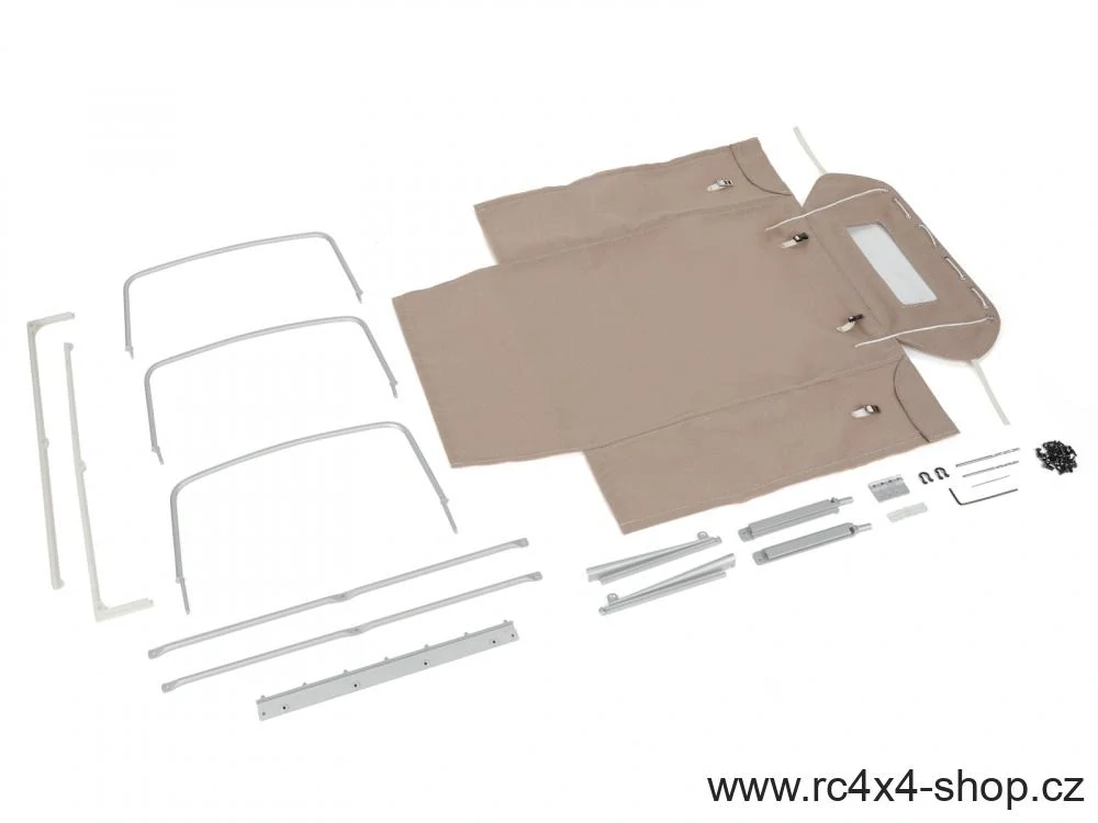 Konstrukce s plachtou pro Boom Racing BRX02 Land Rover Series 109, písková