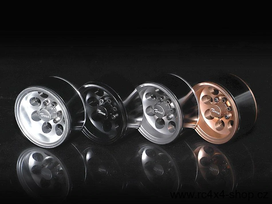Náhradní krytky středů kol řady TERRA, Gun Metal, 1 pár