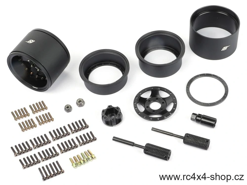 Boom Racing ProBuild™ 1.9" Extra Wide SV5 Adjustable Beadlocks Černá/Matně černá