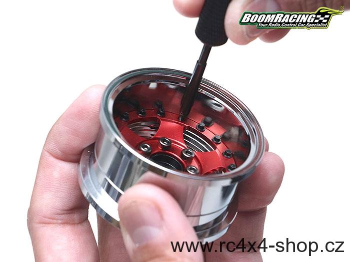 Boom Racing ProBuild™ 1.9" SV5 Adjustable Offset Aluminum Beadlock Wheels (2) Chrome/Bronze