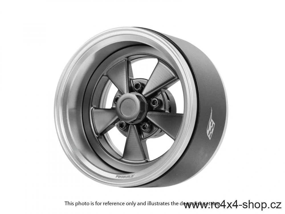 Boom Racing ProBuild™ 1.9"  Street Mag Classic Beadlock Wheels Platinum/Gun Metal, 1 pár