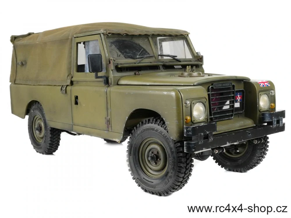 Konstrukce s plachtou pro Boom Racing BRX02 Land Rover Series 109, písková